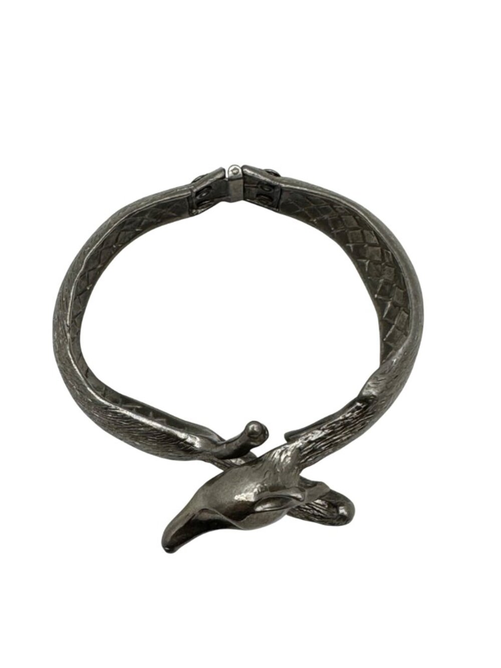 Castlecliff Fox Clamper Bracelet Silver-Tone Cuff Bracelet Animal Statement - Picture 7 of 9